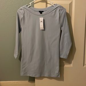 Ann Taylor Pima Cotton Boatneck Tee size S